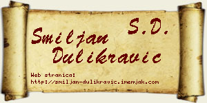 Smiljan Dulikravić vizit kartica